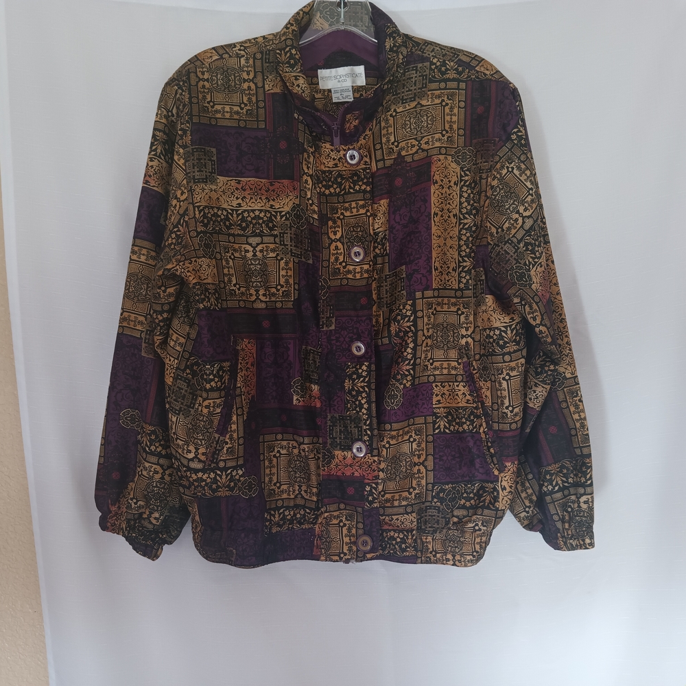 Petite Sophisticate 100%Silk Multicolor Blouse